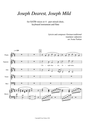 Joseph dearest, Joseph mine for SATB, flute and piano