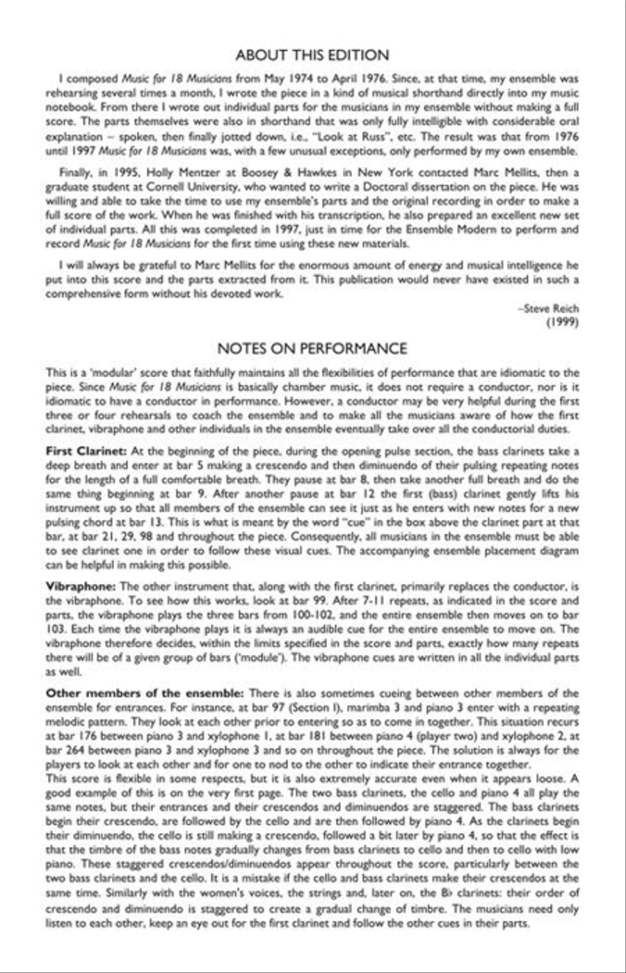 Music for 18 Musicians Study Score scores gallery preview page 5