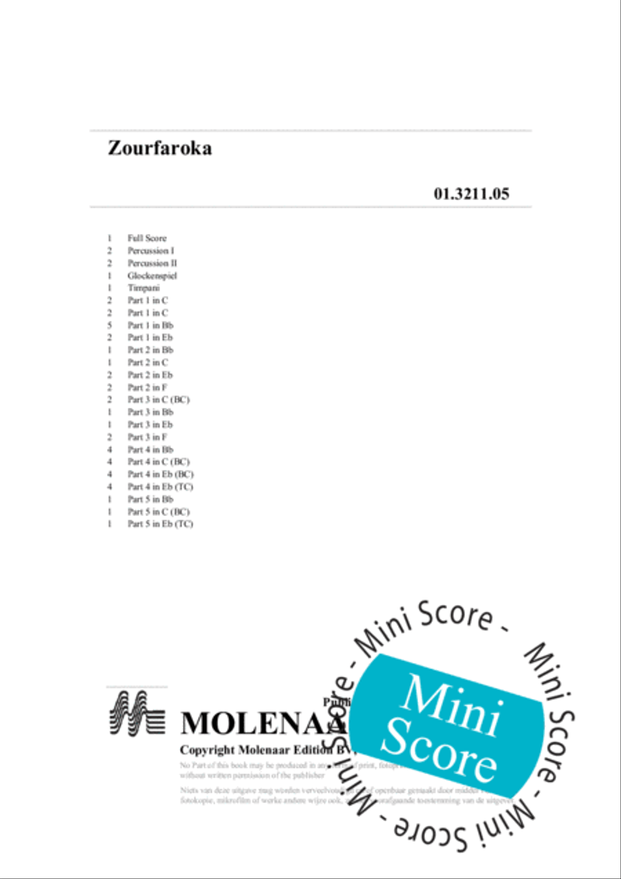 Zourfaroka Brass Band scores gallery preview page 4