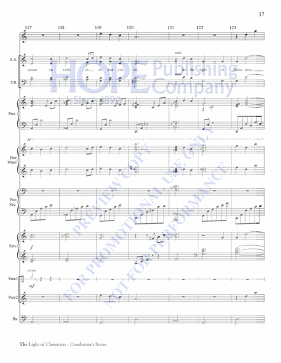 The Light of Christmas Choir scores gallery preview page 18