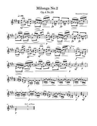Milonga No.2-Beautiful things Op.4 No.28