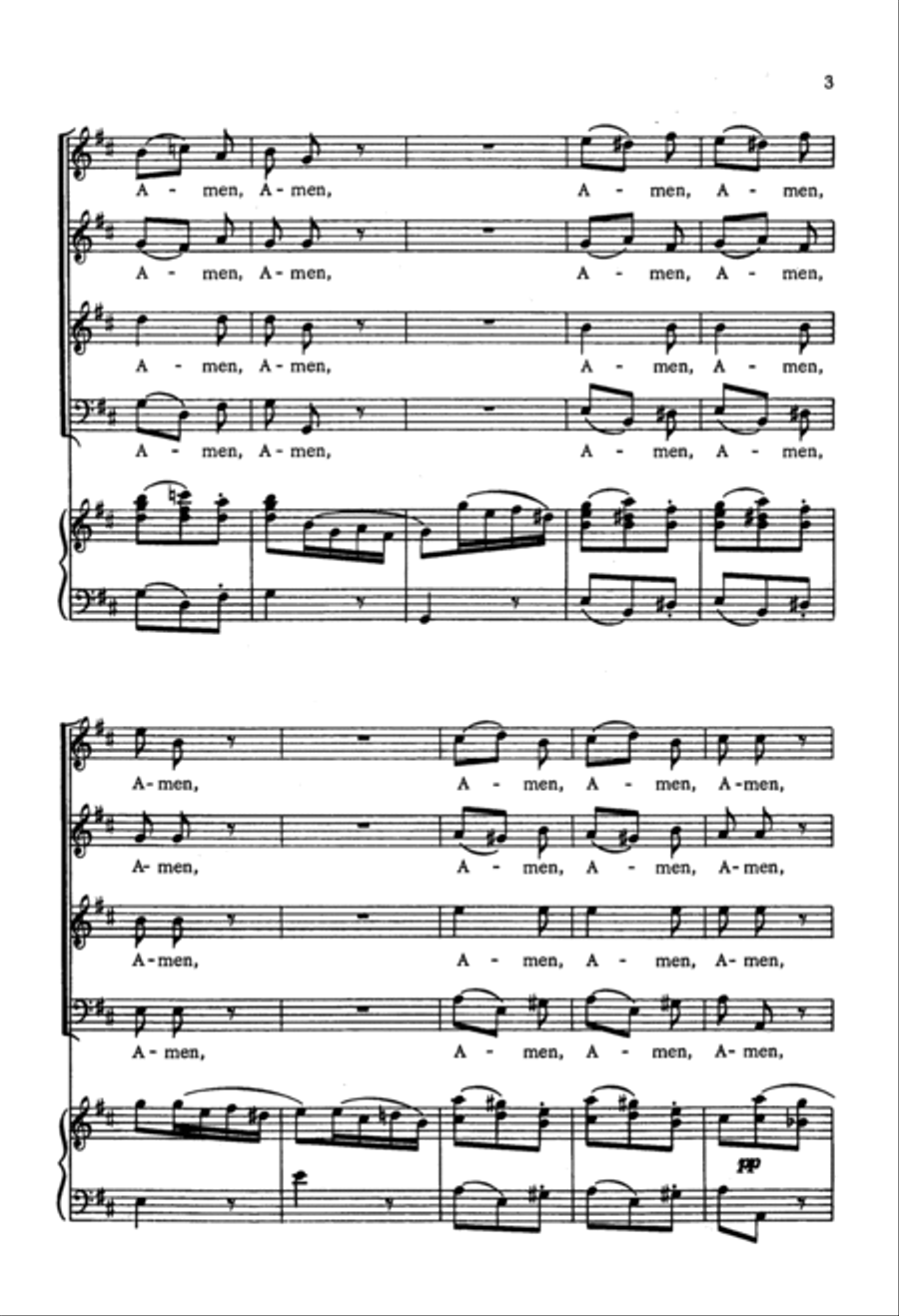 Amen 4-Part scores gallery preview page 2