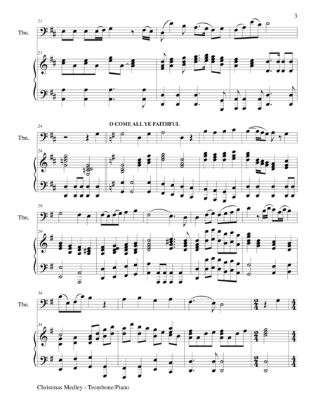 CHRISTMAS JOY MEDLEY (Trombone/Piano and Trombone Part) image number null