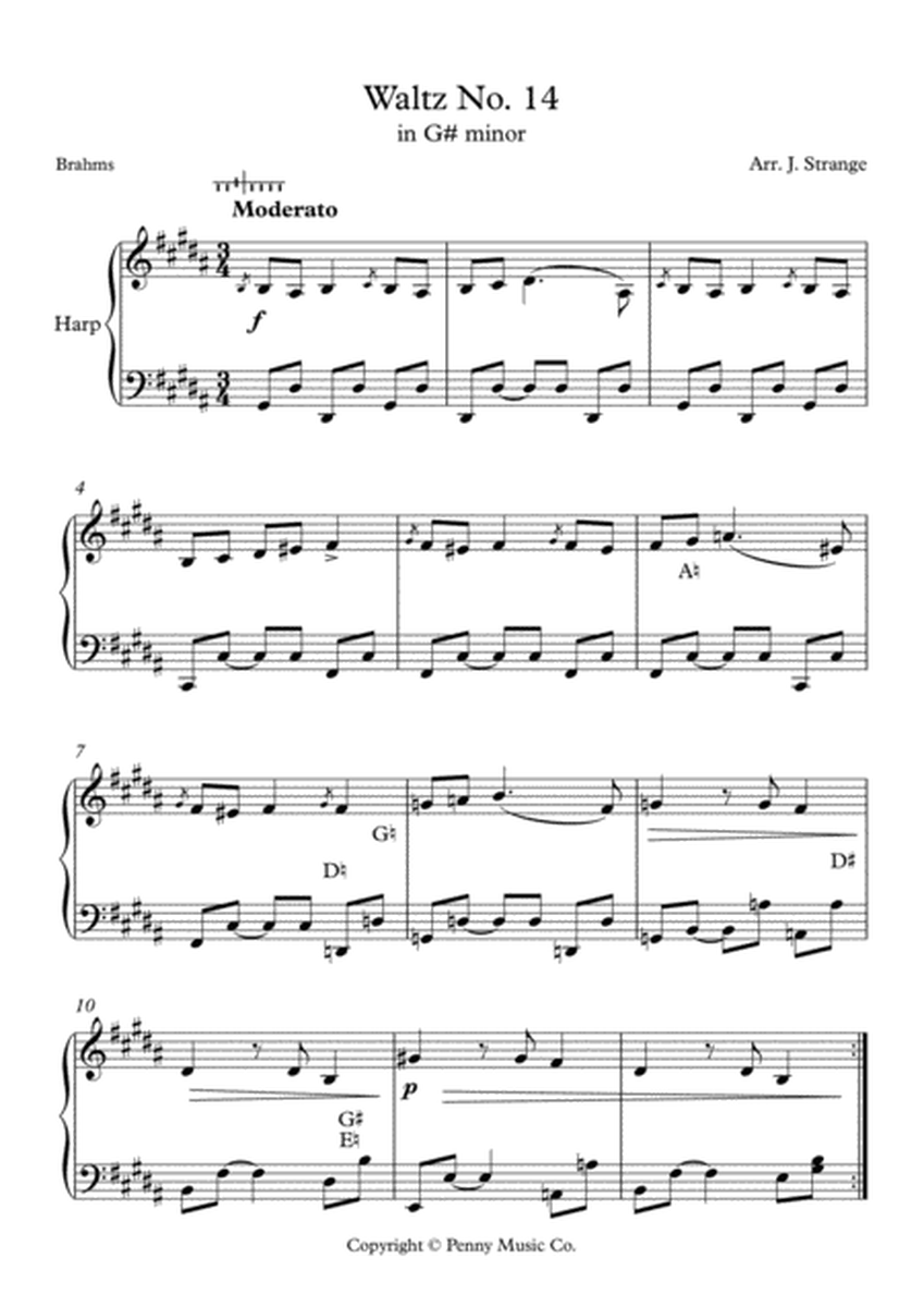 Brahms Waltz No.14 in G# minor image number null
