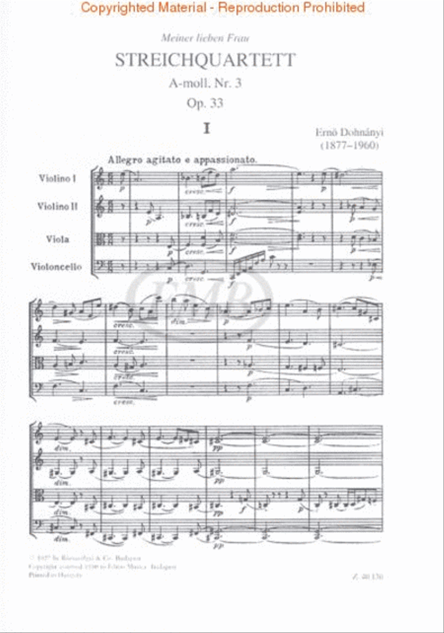 String Quartet No. 3 in A Minor, Op. 33 String Quartet scores gallery preview page 2