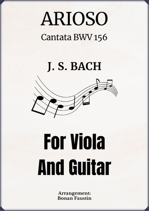 ARIOSO (CANTATA BWV 156) FOR VIOLA AND GUITAR