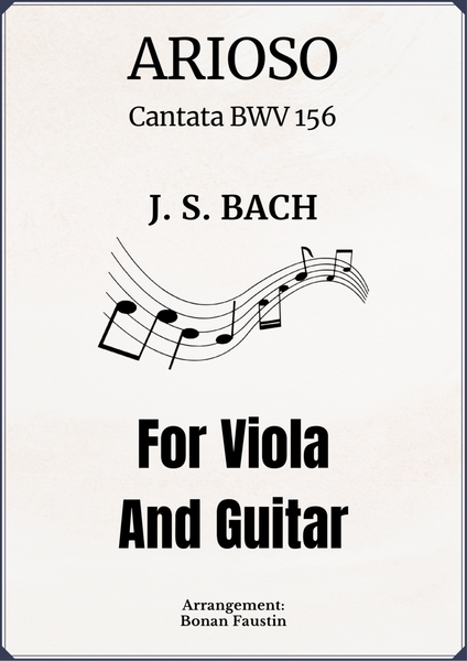 ARIOSO (CANTATA BWV 156) FOR VIOLA AND GUITAR image number null