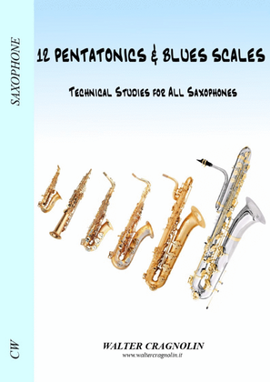 Book cover for 12 PENTATONICS & BLUES SCALE FOR SAXOPHONES