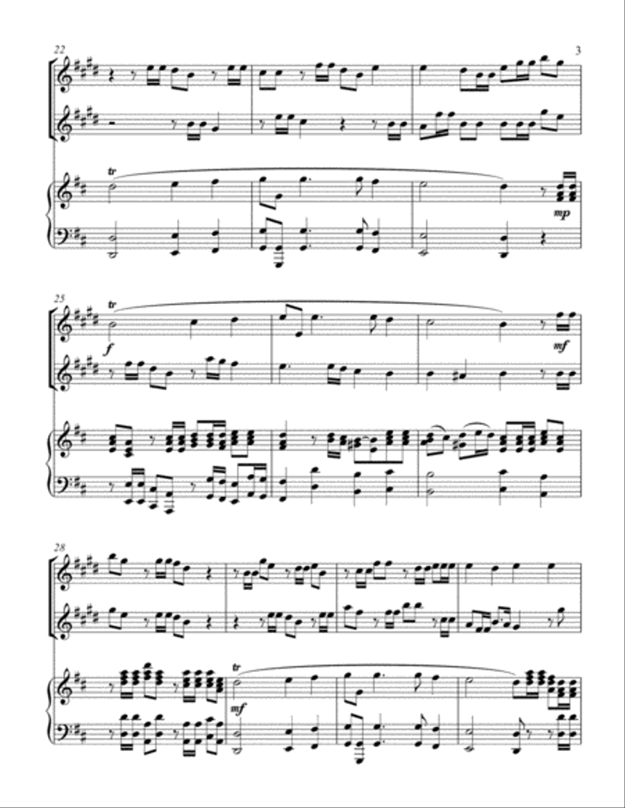 Hallelujah Chorus (treble Bb instrument duet) Choir scores gallery preview page 4