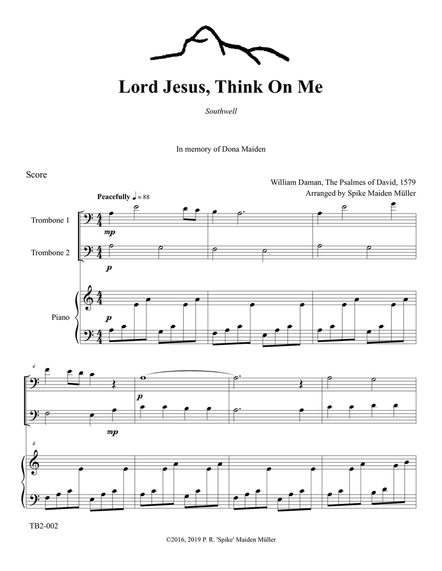 Lord Jesus, Think On Me Woodwind Ensemble scores gallery preview page 3