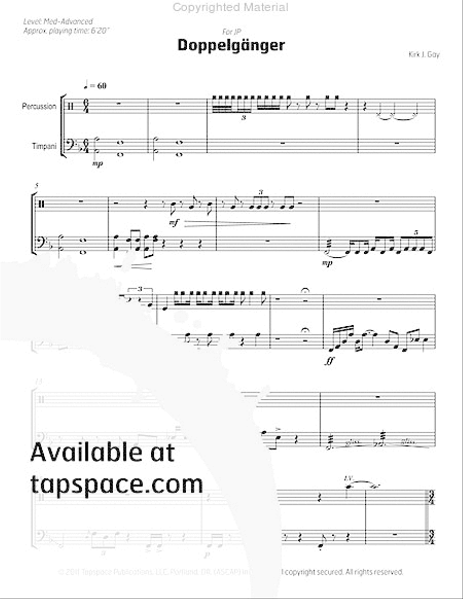 Doppelganger Doppelganger Percussion scores gallery preview page 4