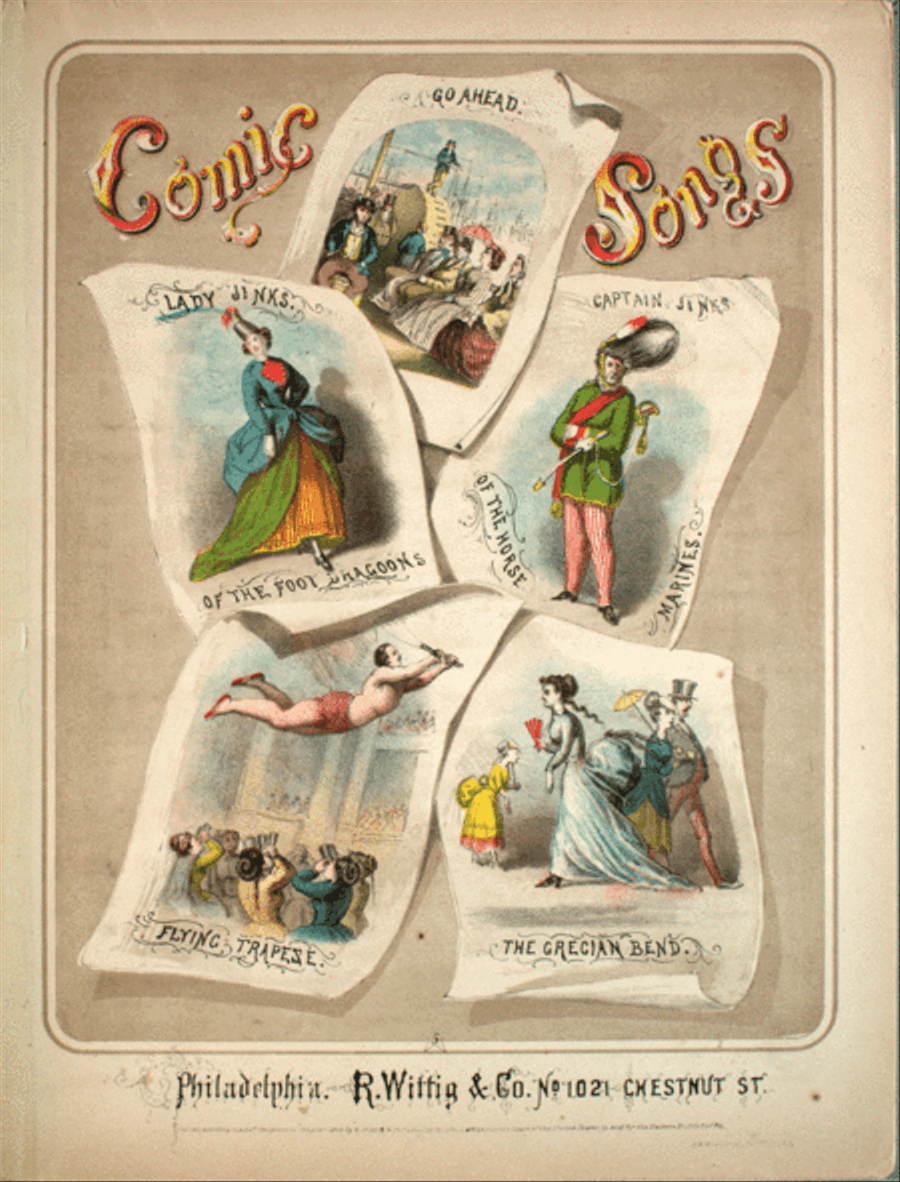 Comic Songs. Lady Jinks of the Foot Dragoons Voice scores gallery preview page 1