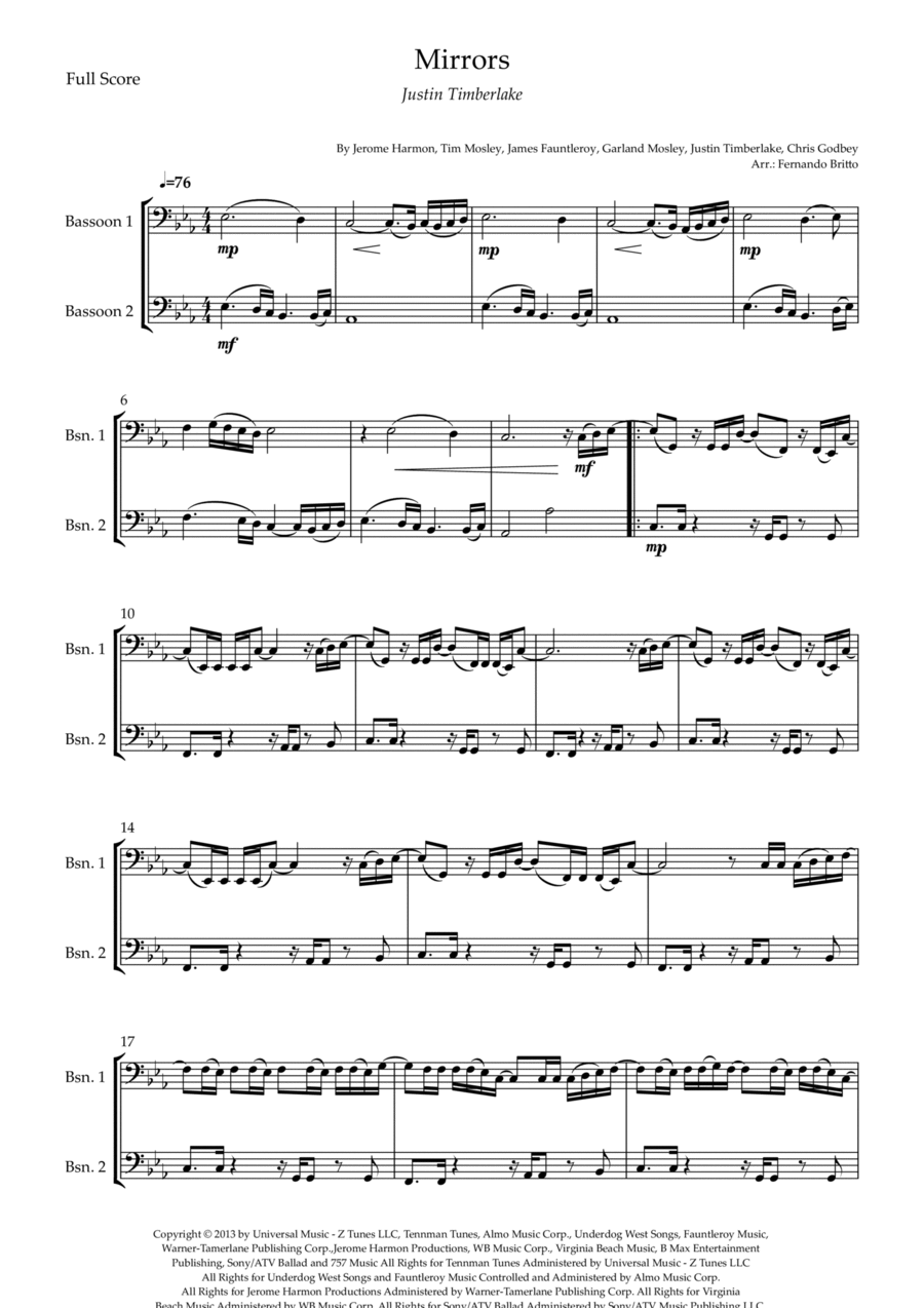 Mirrors Woodwind Duet scores gallery preview page 1