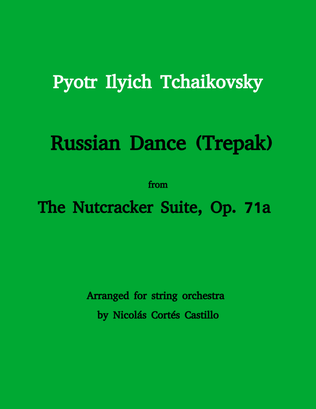 Book cover for Tchaikovsky - Russian Dance, Trepak (The Nutcracker) for String orchestra