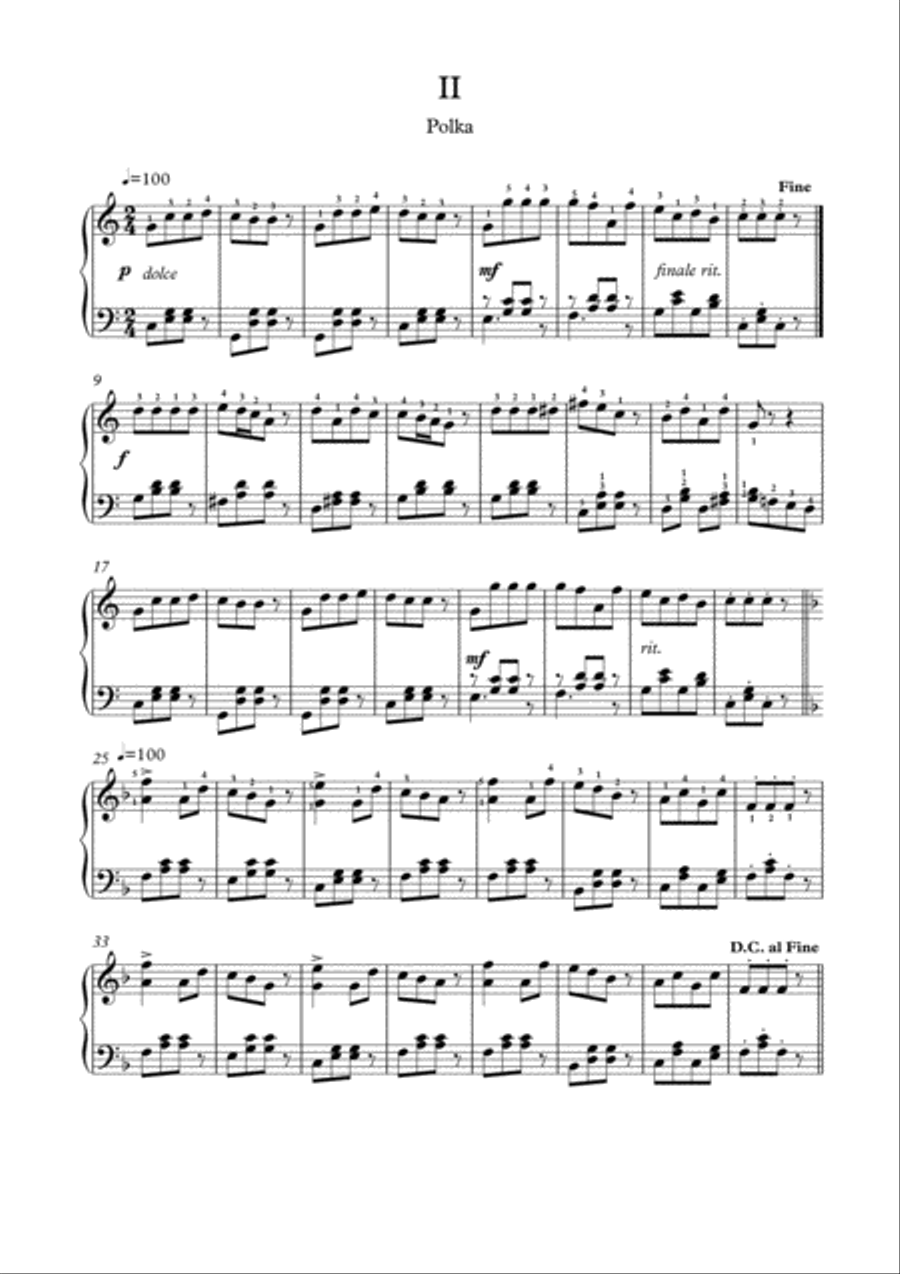 Easy short piano melodies of 19th Century Piano Solo scores gallery preview page 2