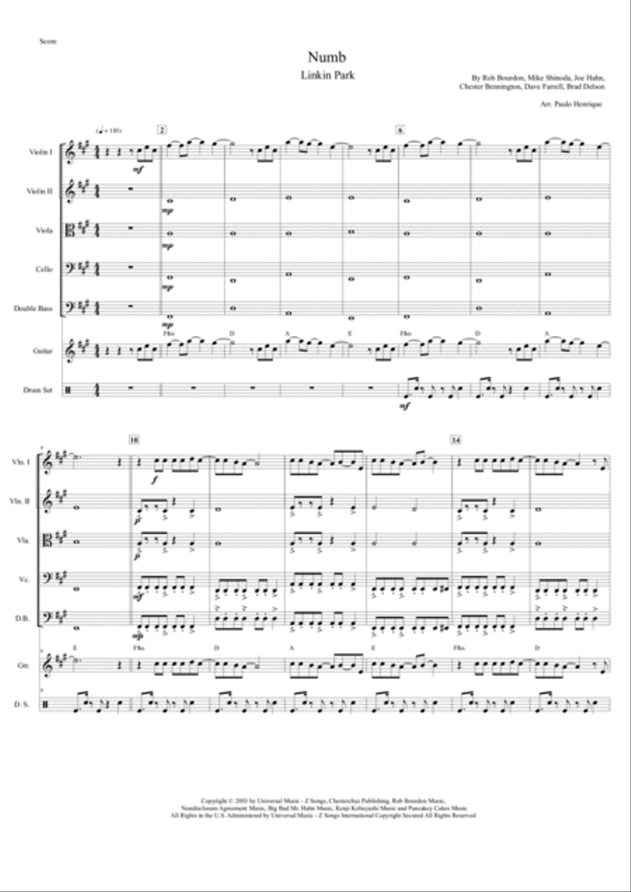 Numb String Orchestra scores gallery preview page 2