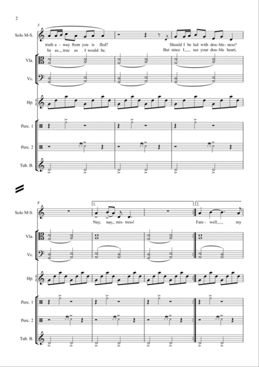 Farewell, Op. 19 Large Ensemble scores gallery preview page 2