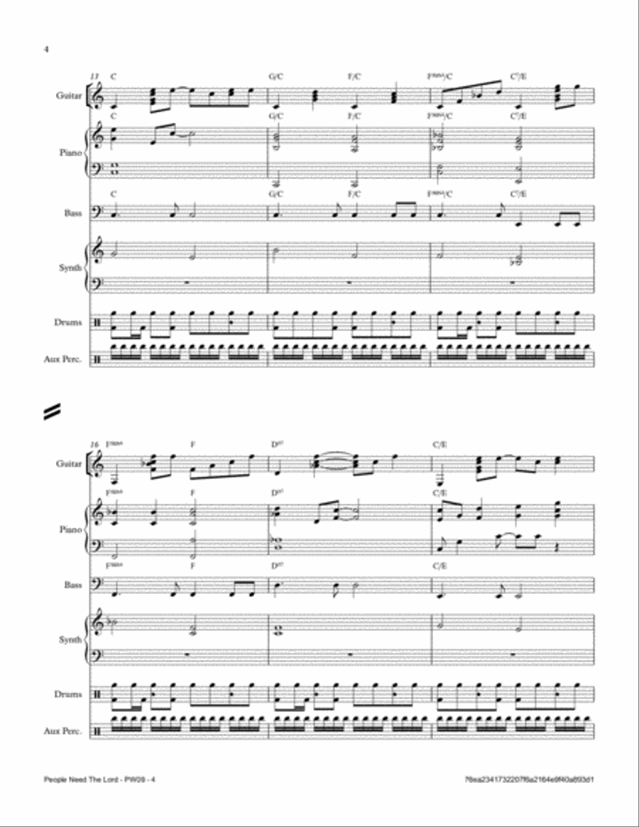 People Need The Lord People Need The Lord Small Ensemble scores gallery preview page 4