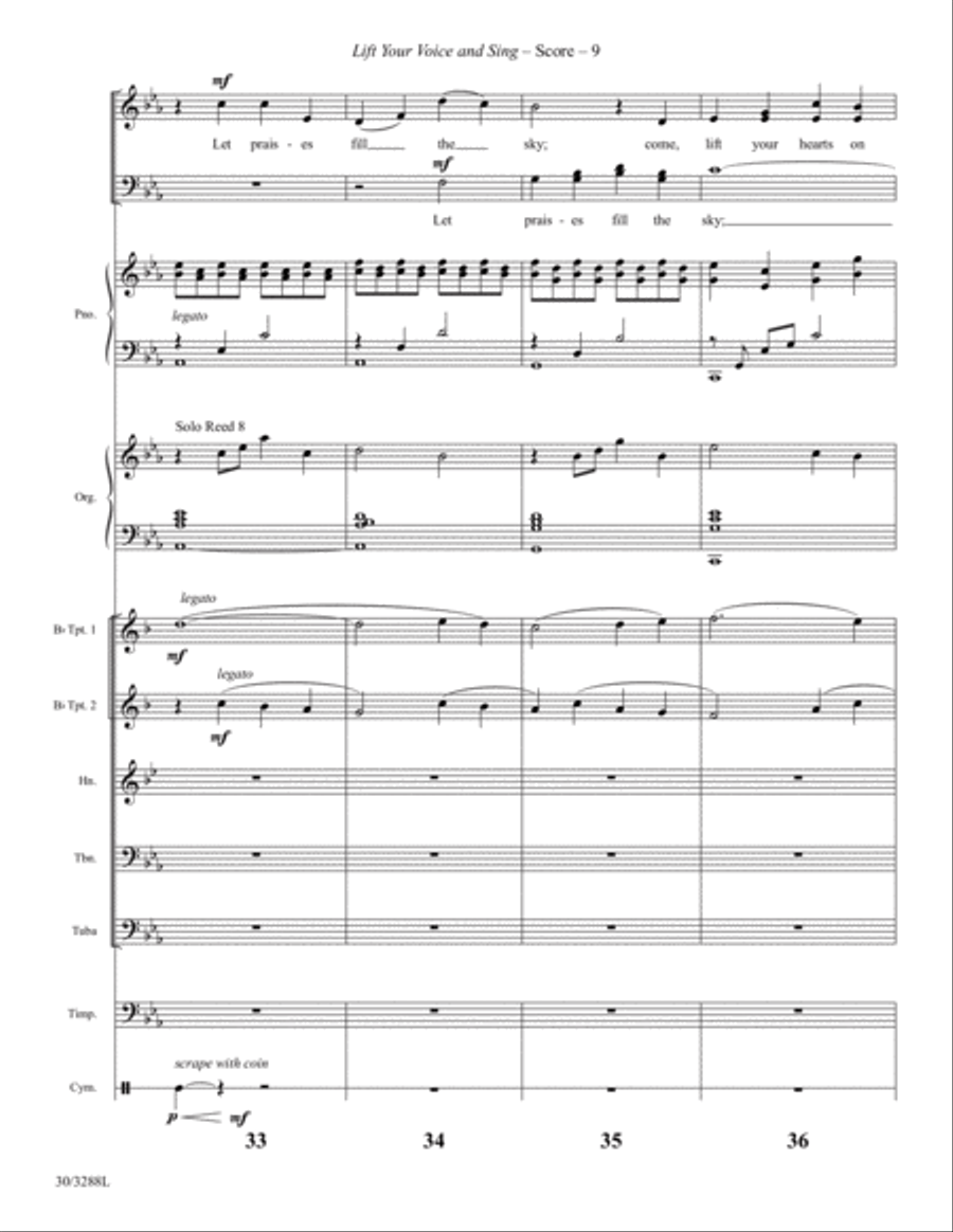 Lift Your Voice and Sing - Instrumental Ensemble Score and Parts Choir scores gallery preview page 12