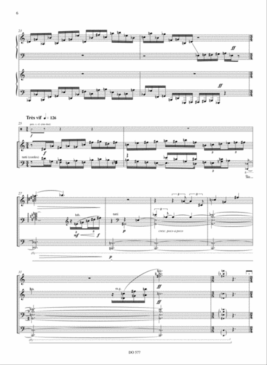 Récifs du rêve (pno red) Orchestra scores gallery preview page 6