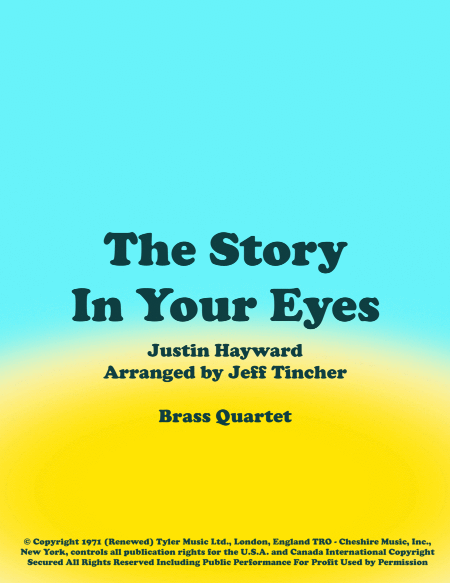 The Story In Your Eyes Brass Quartet scores gallery preview page 1