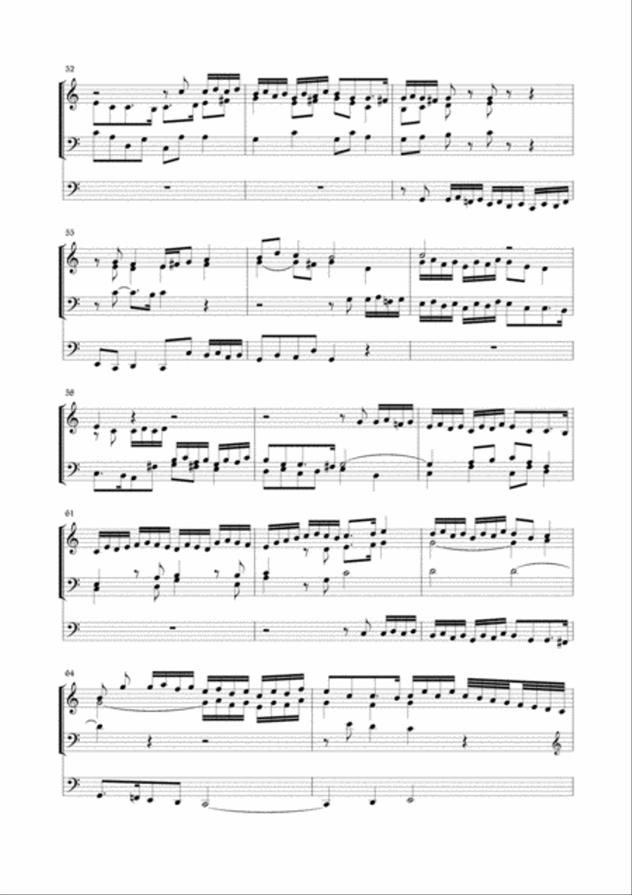 BUXTEHUDE - PRAELUDIUM, FUGUE AND CIACONA - BuxWV 137 - For Organ 3 staff Organ Solo scores gallery preview page 4