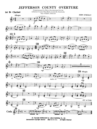 Jefferson County Overture: 1st B-flat Clarinet