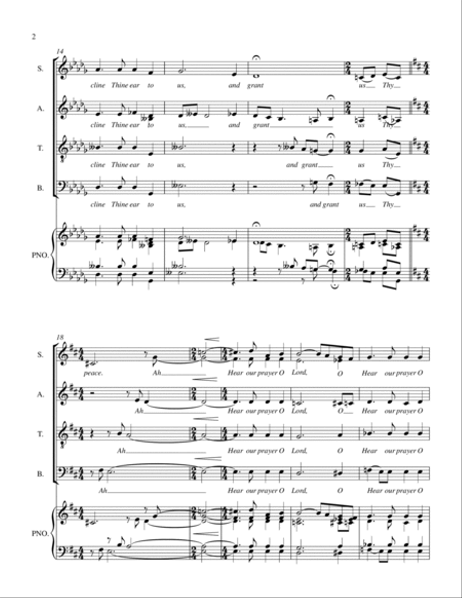 Hear Our Prayer, O Lord Hear Our Prayer, O Lord Divisi scores gallery preview page 2