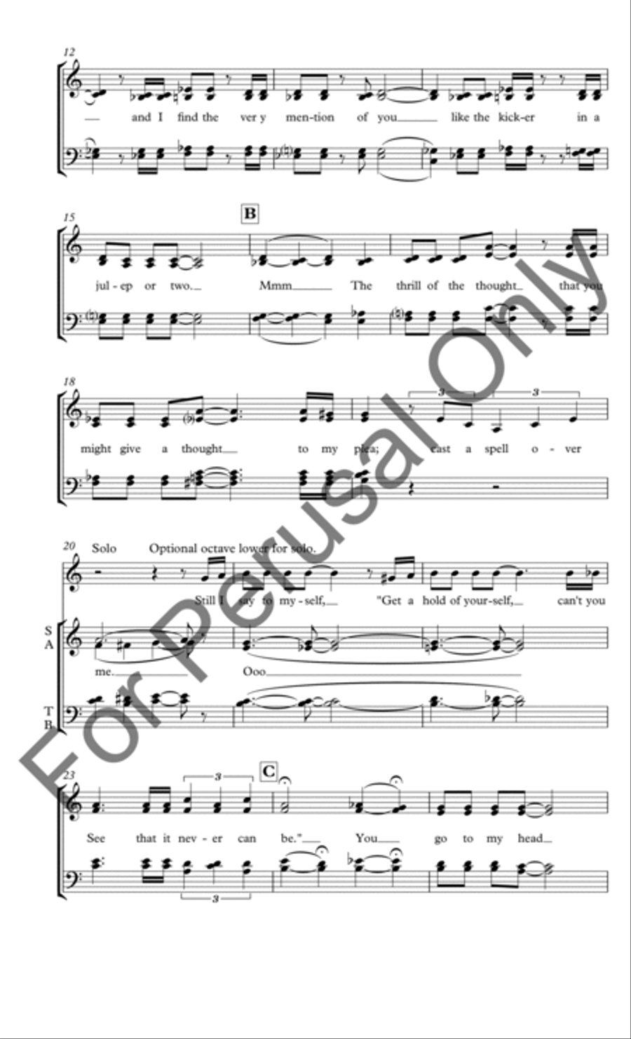 You Go To My Head You Go To My Head 4-Part scores gallery preview page 3