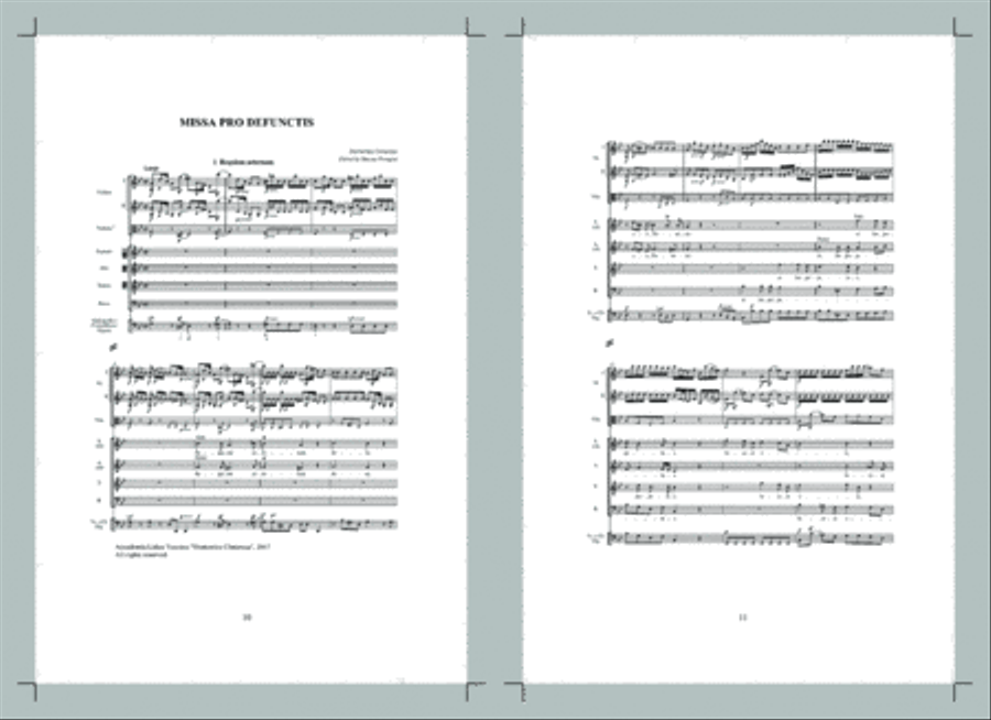 Missa Pro Defunctis [Full Score] 4-Part scores gallery preview page 5