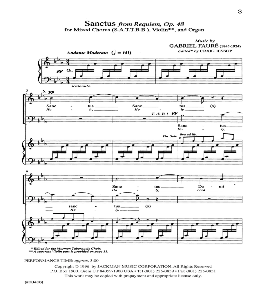 Sanctus - SATTBB SATTB scores gallery preview page 2
