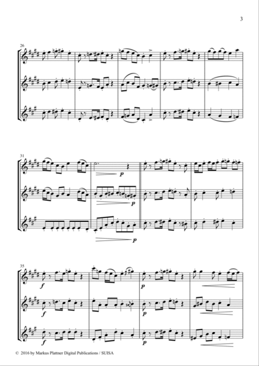 ‘Do Lord’ for Flute Trio (2 flutes and alto flute) Flute Trio scores gallery preview page 5