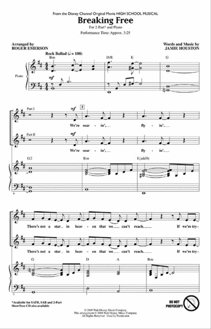 Breaking Free 2-Part scores gallery preview page 2