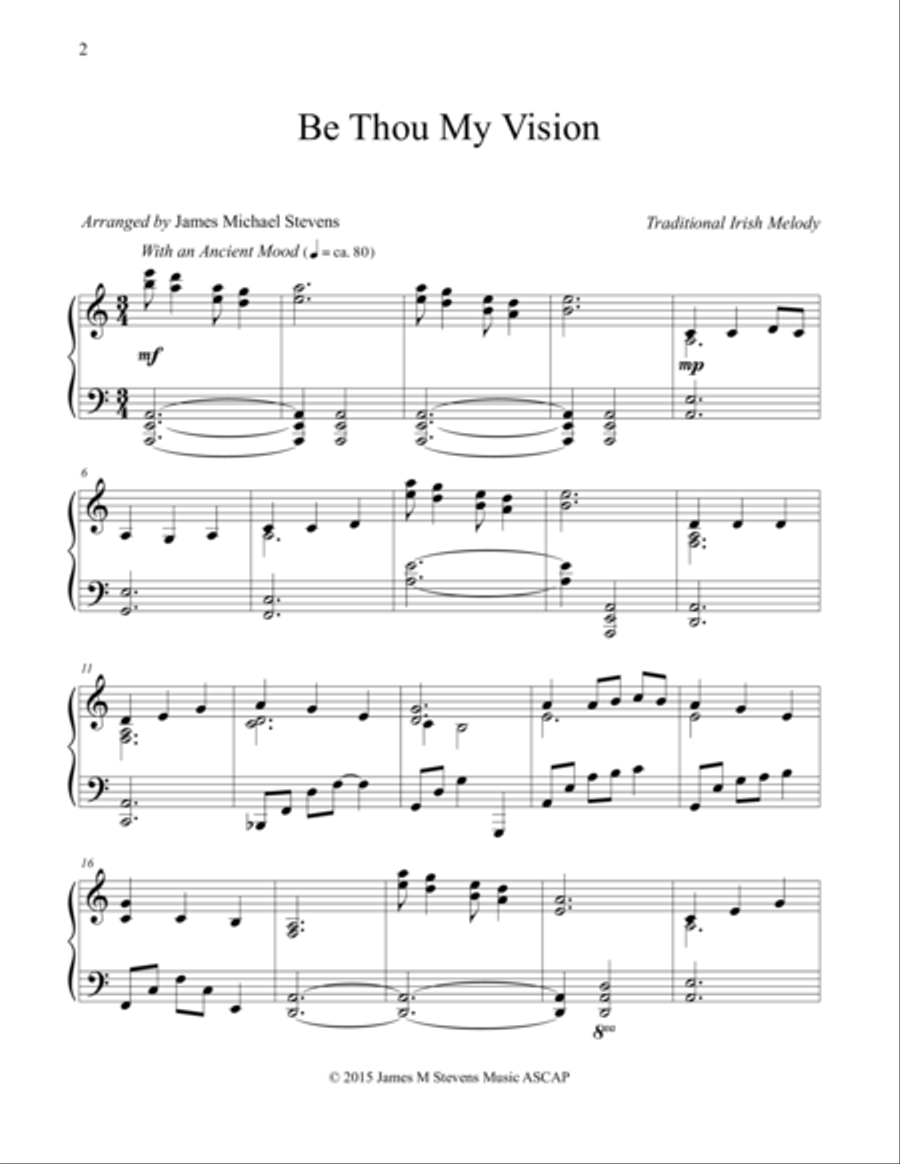 Be Thou My Vision Piano Solo scores gallery preview page 1