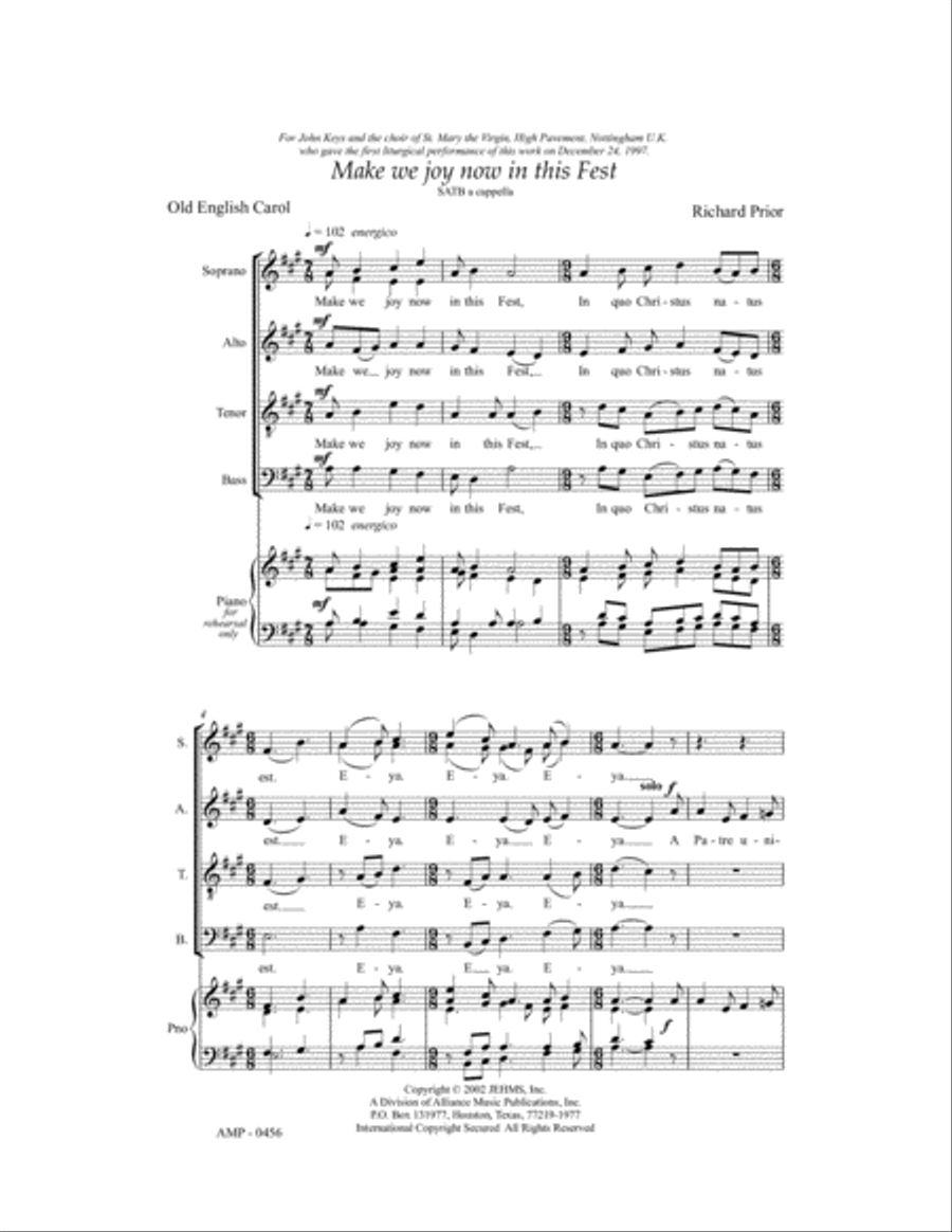Make We Joy Now in This Fest SSAATB scores gallery preview page 2