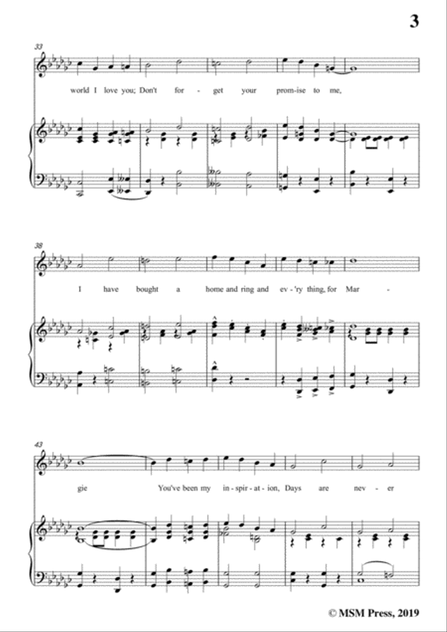Con Conrad;J. Russel Robinson-Margie,in G flat Major,for Voice&Piano Voice scores gallery preview page 5