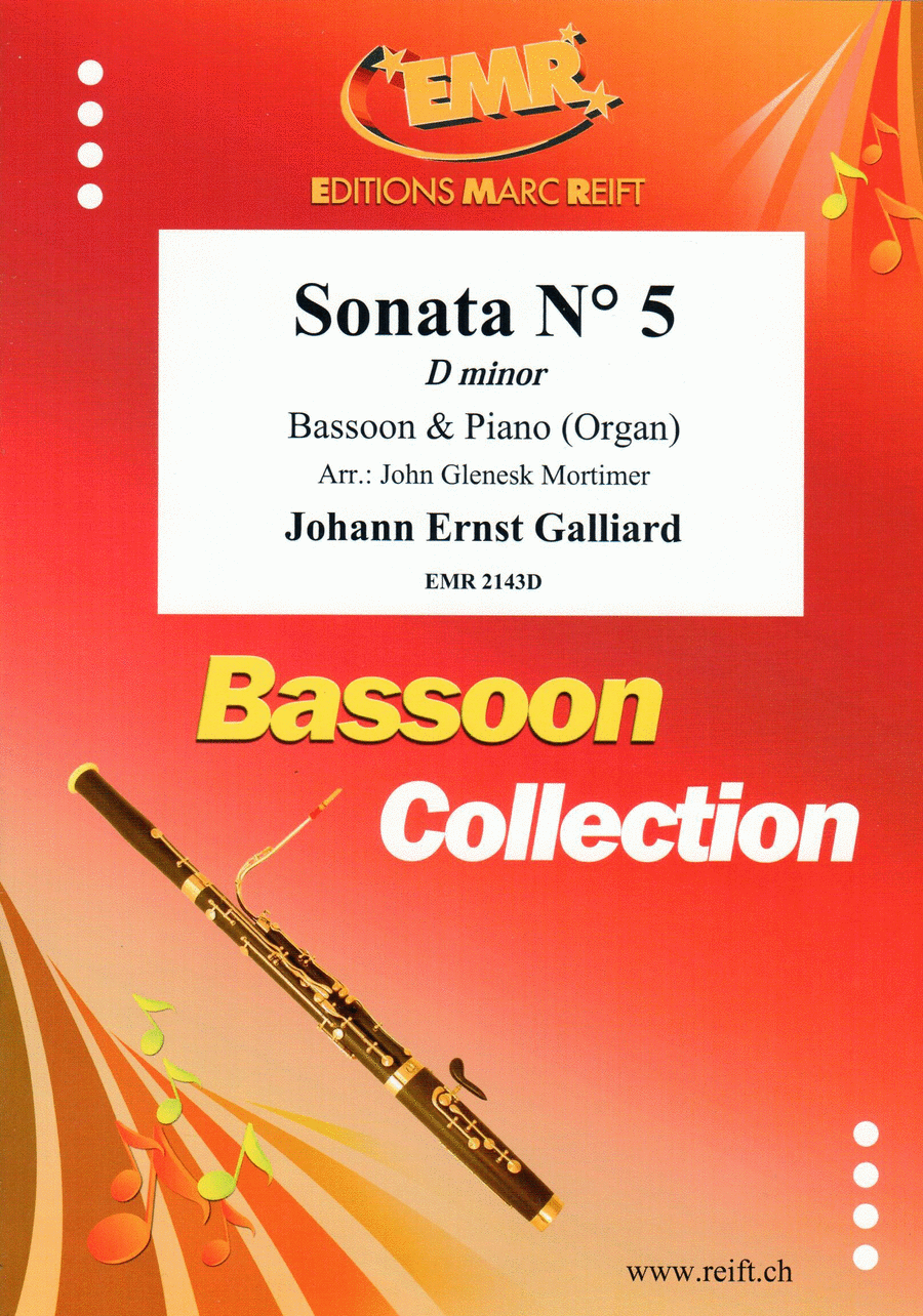 Sonata No. 5 in D minor Bassoon Solo scores gallery preview page 1