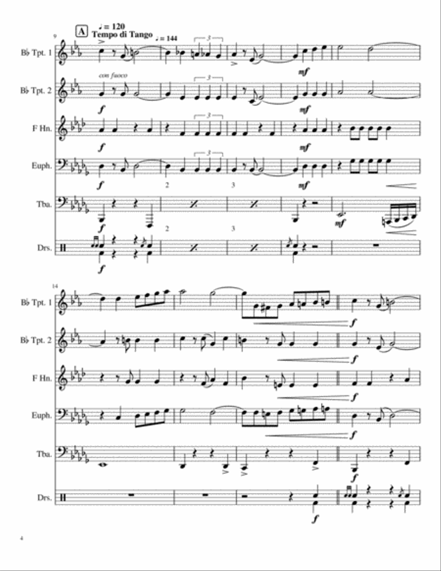 Jalousie (tango Tzigane) Jalousie (tango Tzigane) Handbell Choir scores gallery preview page 4