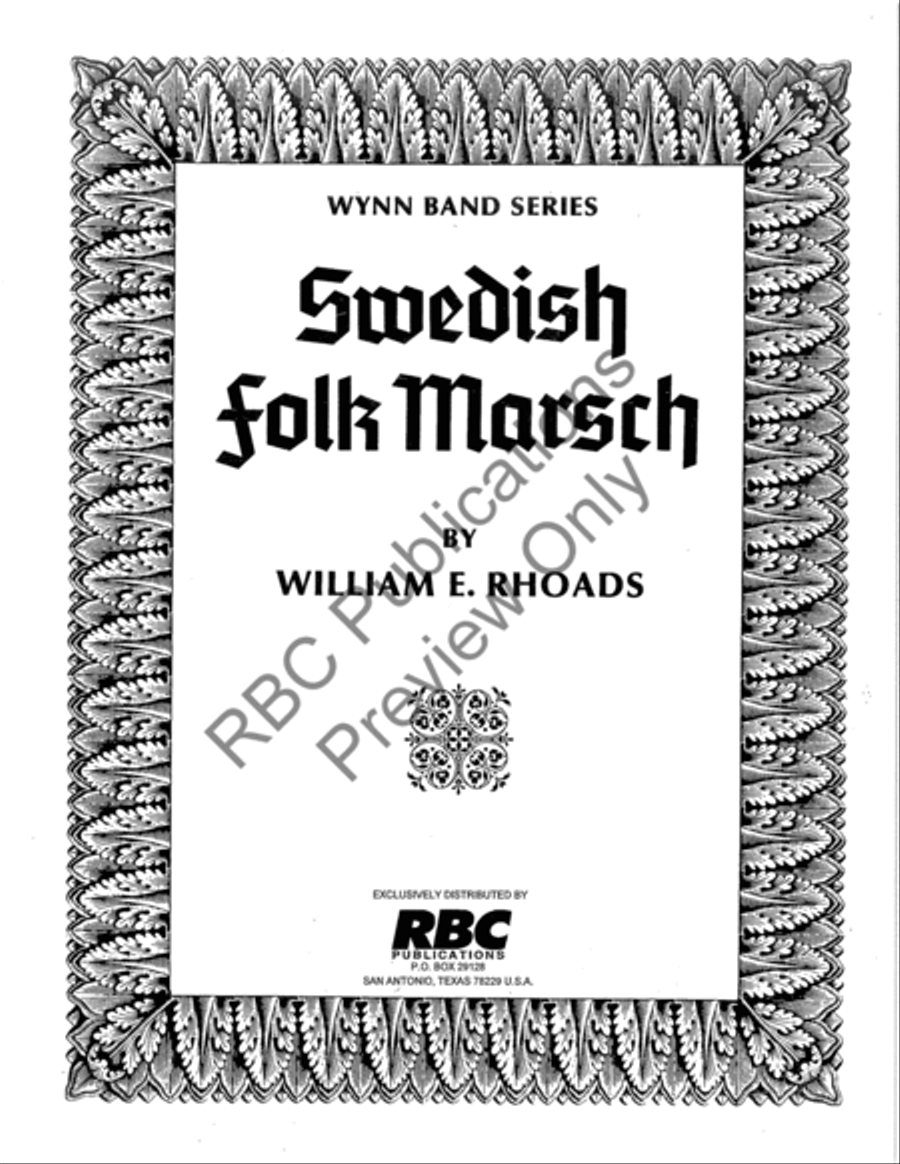 Swedish Folk Marsch (Score) Concert Band scores gallery preview page 2