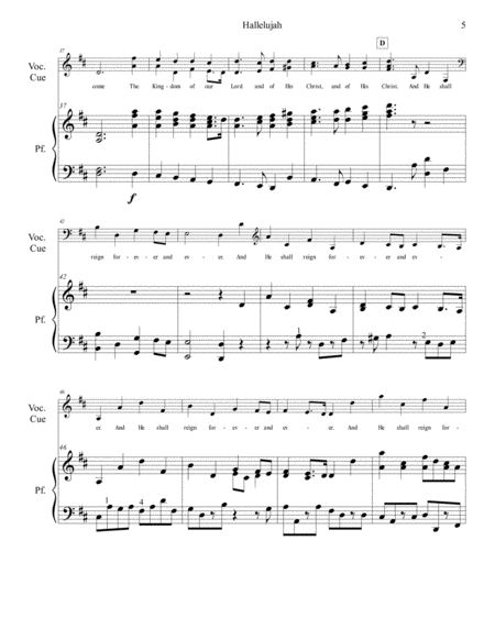 "Hallelujah!" Piano Accompaniment