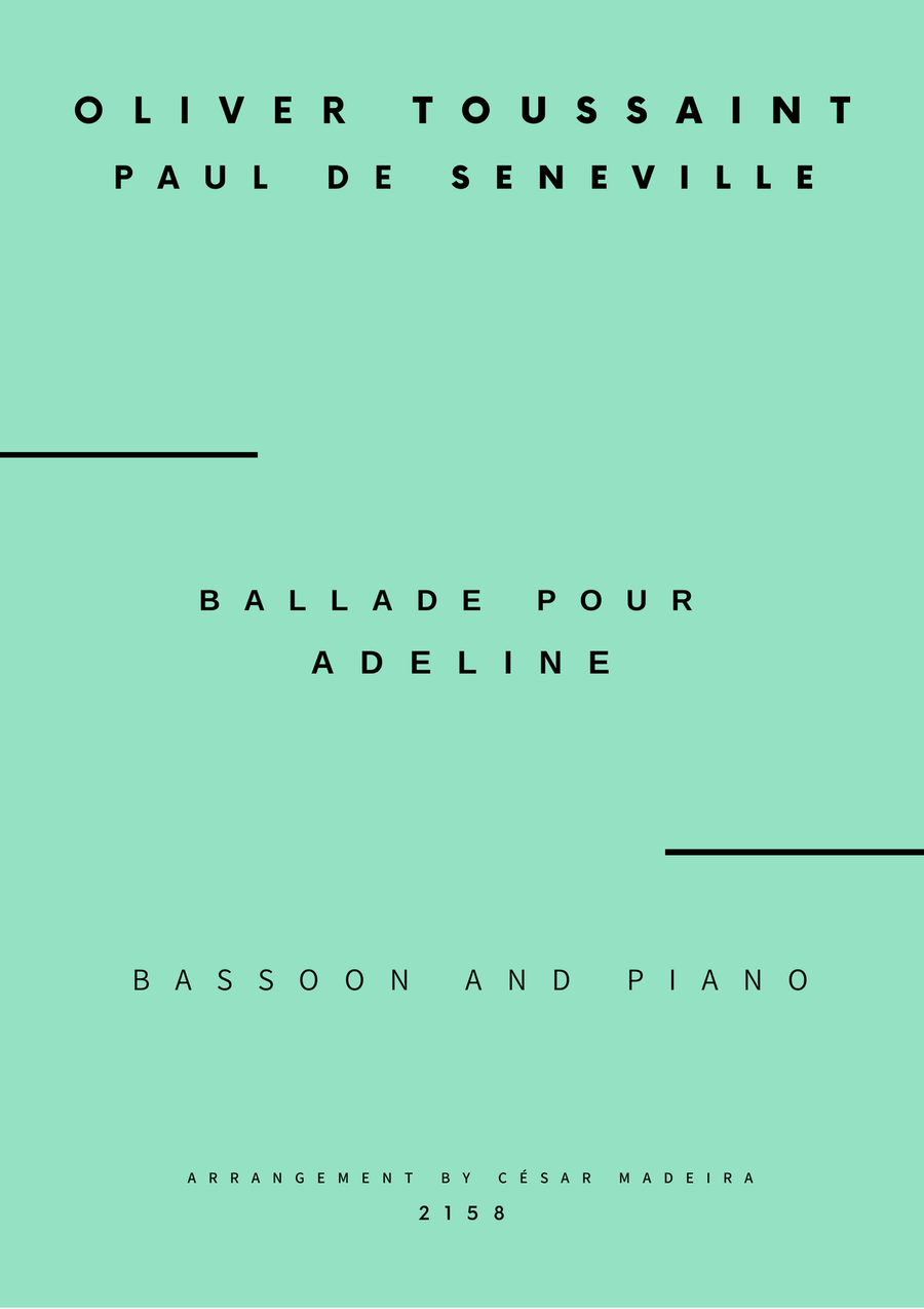 Ballade Pour Adeline Bassoon scores gallery preview page 1