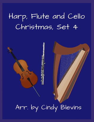 Book cover for Harp, Flute and Cello, Christmas, Set 4