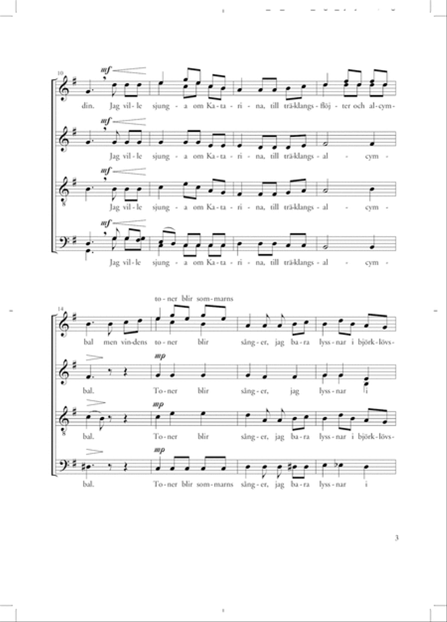 Visa vid vindens ängar 4-Part scores gallery preview page 3