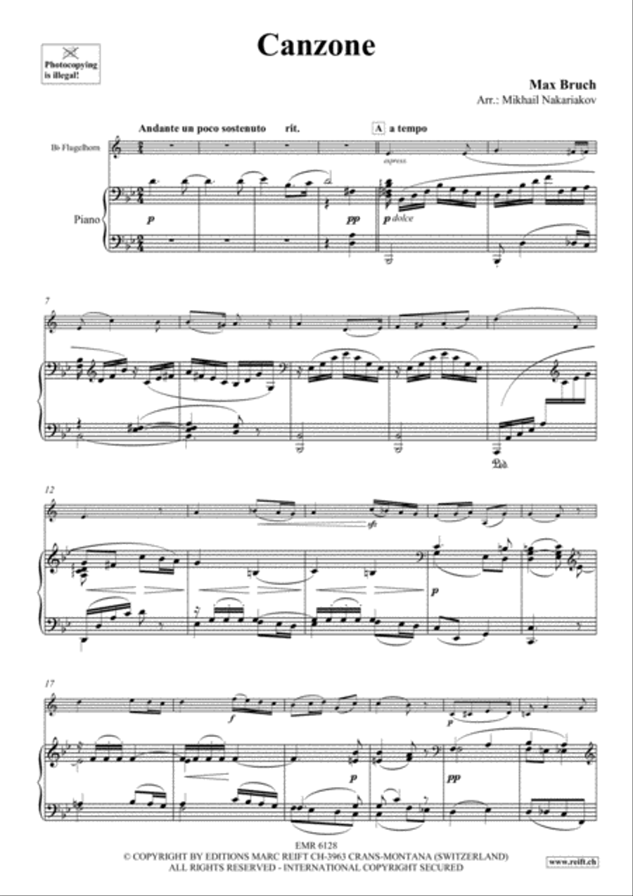 Canzone Canzone Flugelhorn scores gallery preview page 4