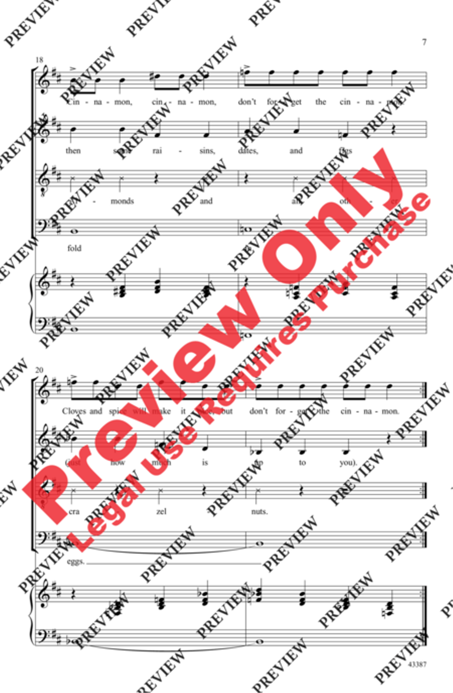 Fruitcake 4-Part scores gallery preview page 6