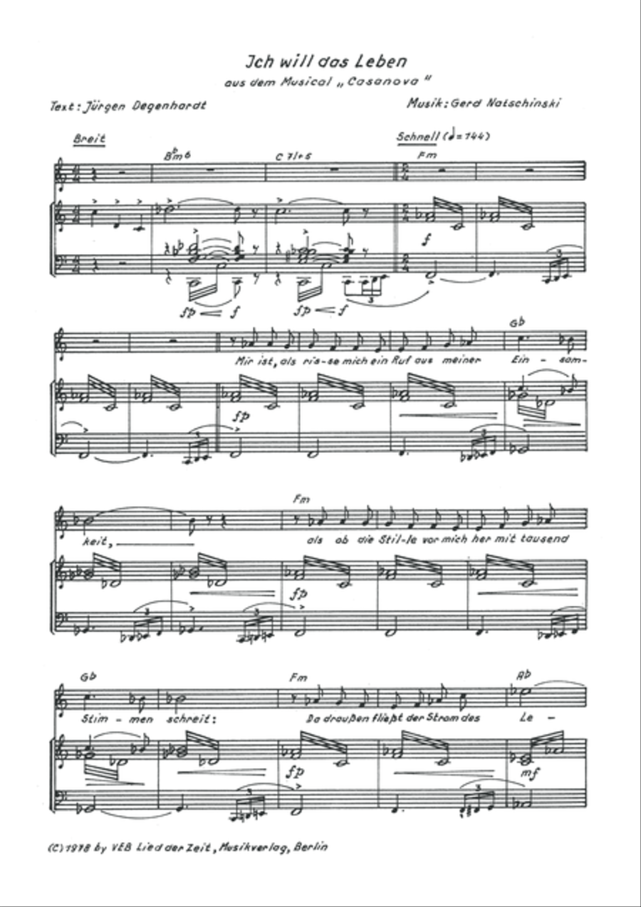 Ich will das Leben Voice scores gallery preview page 3