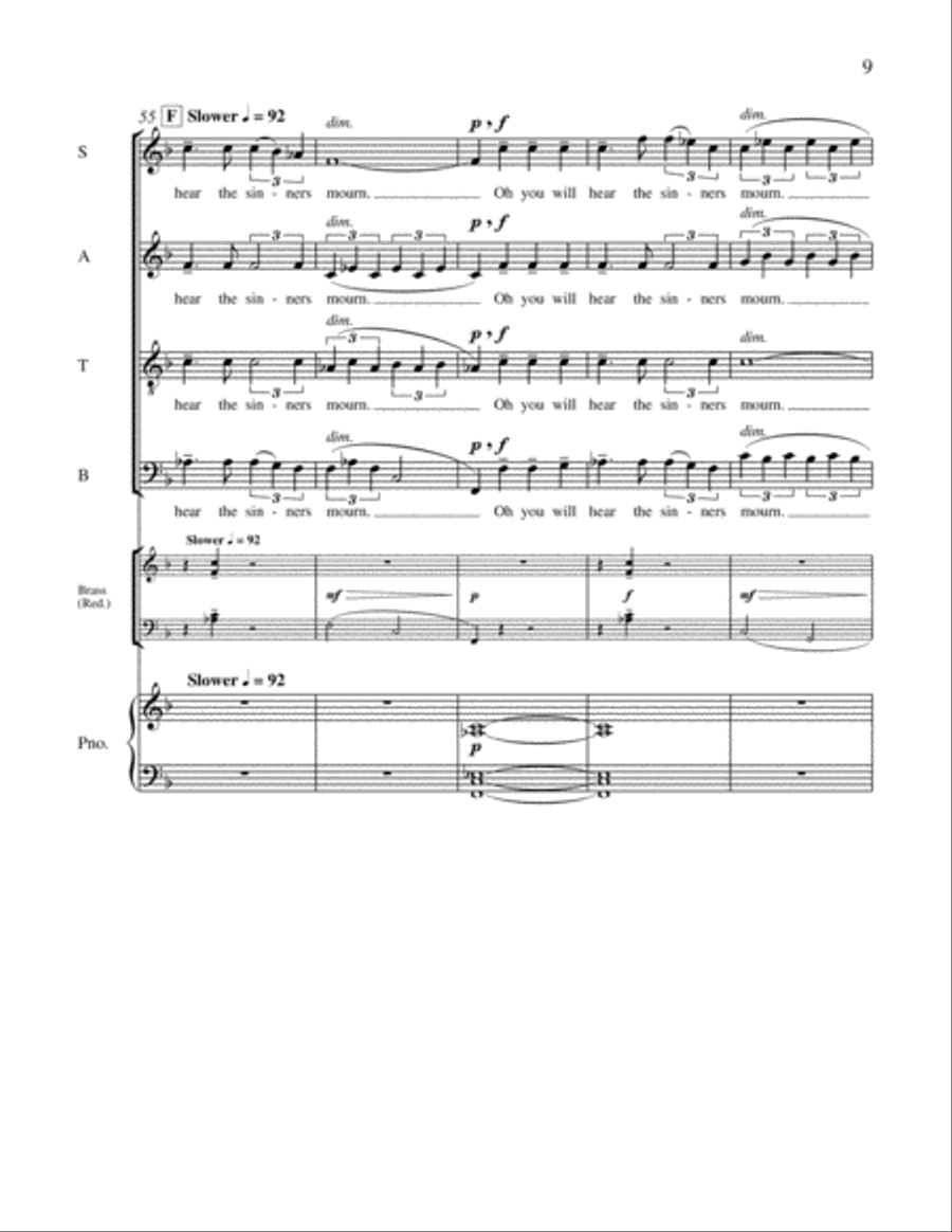 Together in Song: 1. Hear the Trumpet Sound 4-Part scores gallery preview page 14