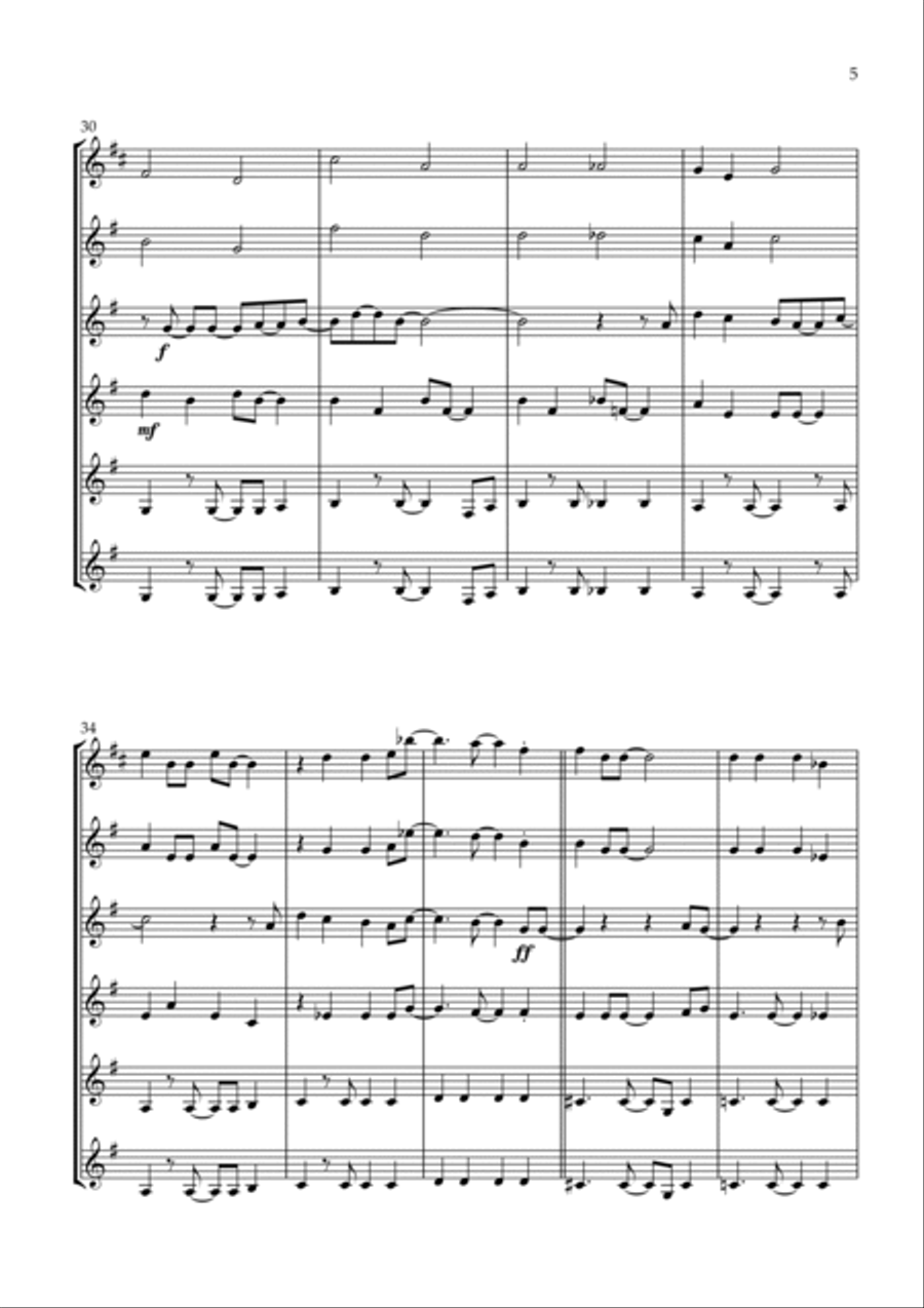 Underneath The Tree Clarinet Quartet scores gallery preview page 5