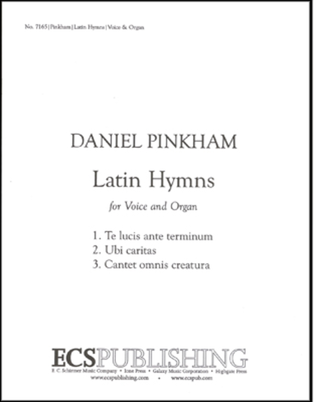 Book cover for Three Latin Hymns