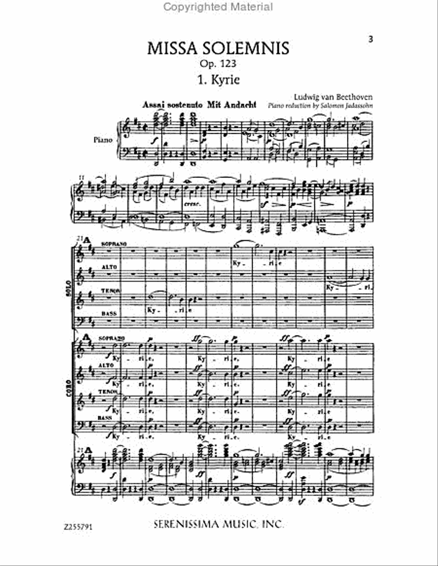 Missa Solemnis, Op.123 Choir scores gallery preview page 3